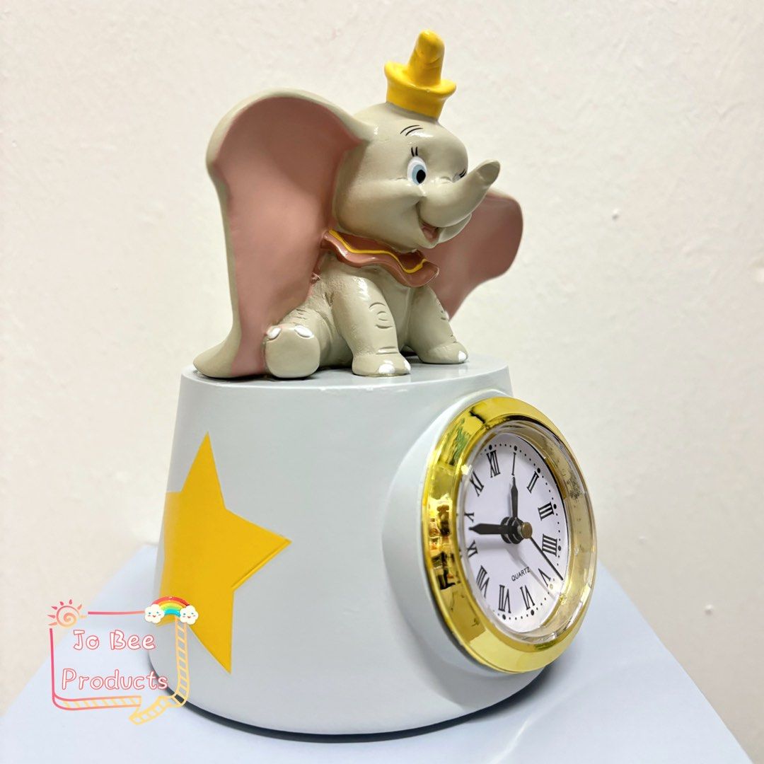日版 小飛象 Dumbo 陶瓷立體造型 鐘 Clock, 傢俬＆家居, 家居裝飾, 時鐘 - Carousell