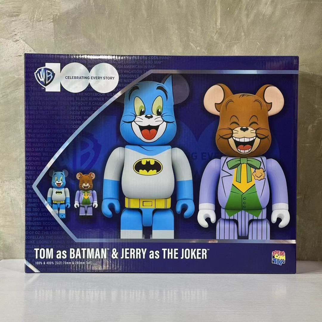 未開封Bearbrick 400%100% TOM BATMAN JERRY THE JOKER 猫和老鼠全新現貨