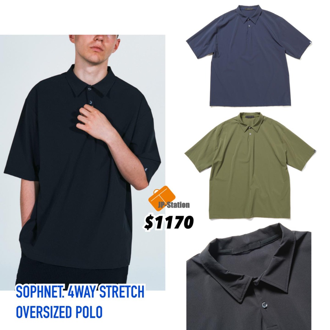SOPHNET 24SS 4WAY STRETCH OVERSIZED POLO