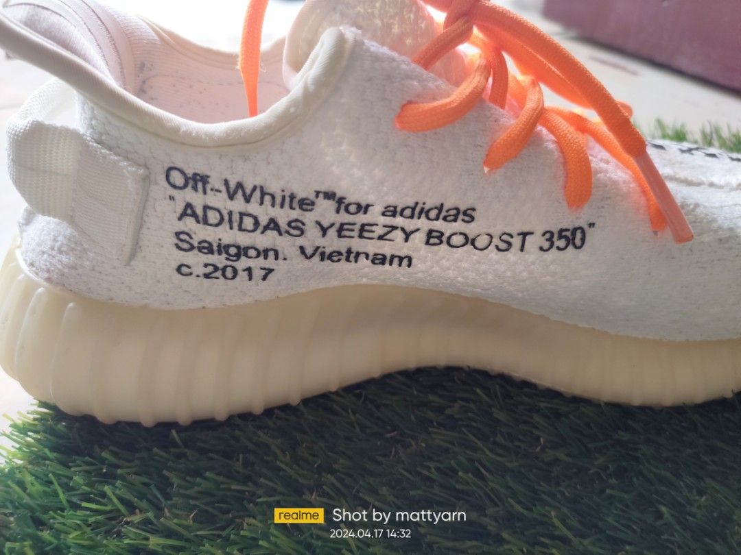 Adidas yeazy 350 off white Men s Fashion Footwear Sneakers on Carousell