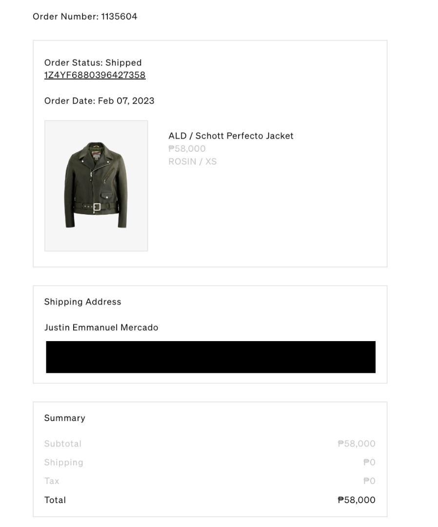 Aime Leon Dore x Schott Perfecto Jacket (Category: Coats, Jackets and Outerwear) located in Baguio. Submitted by ejmercado (Listing ID 1298710272, Image 3). Description: Bought last year and only worn inside the house for fitting. Paid around 63k total to have it shipped It's a gorgeous jacket and the only reason I'm selling it is it's not really my style..