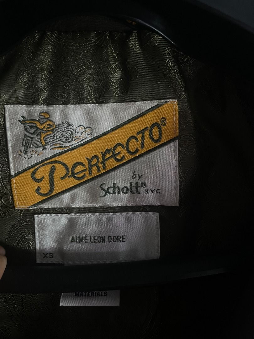 Aime Leon Dore x Schott Perfecto Jacket (Category: Coats, Jackets and Outerwear) located in Baguio. Submitted by ejmercado (Listing ID 1298710272, Image 2). Description: Bought last year and only worn inside the house for fitting. Paid around 63k total to have it shipped It's a gorgeous jacket and the only reason I'm selling it is it's not really my style..