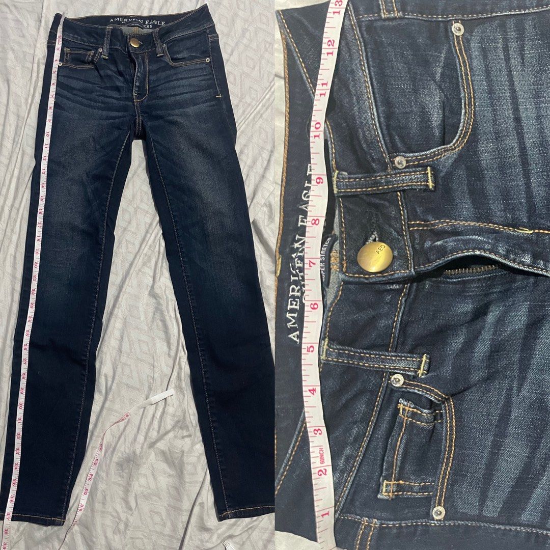 american eagle pants (Category: Jeans) located in Paranaque City. Submitted by ClassPrettyApparel (Listing ID 1298667953, Image 1). Description: XS-S! dark denim.