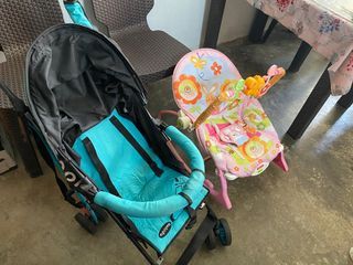 Apruva stroller with baby rocking chair