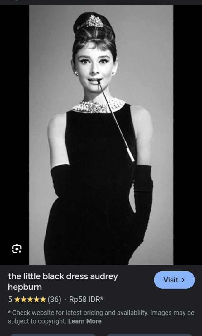 princess polly baby blue dress This iconic moment is from Breakfast at Tiffany's. Audrey Hepburn's little  black dress became the most famous outfit in film history. The pearls were  real, layered to reflect 1960s high-society style. The main image 0