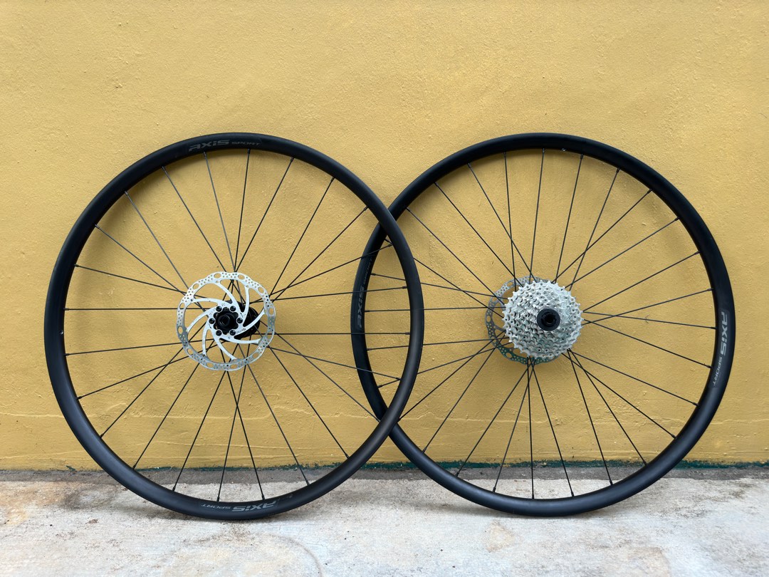 Axis Sport Disc brake 700c Wheel Set 8 11 speed Sports Equipment Bicycles Parts Parts Accessories on Carousell