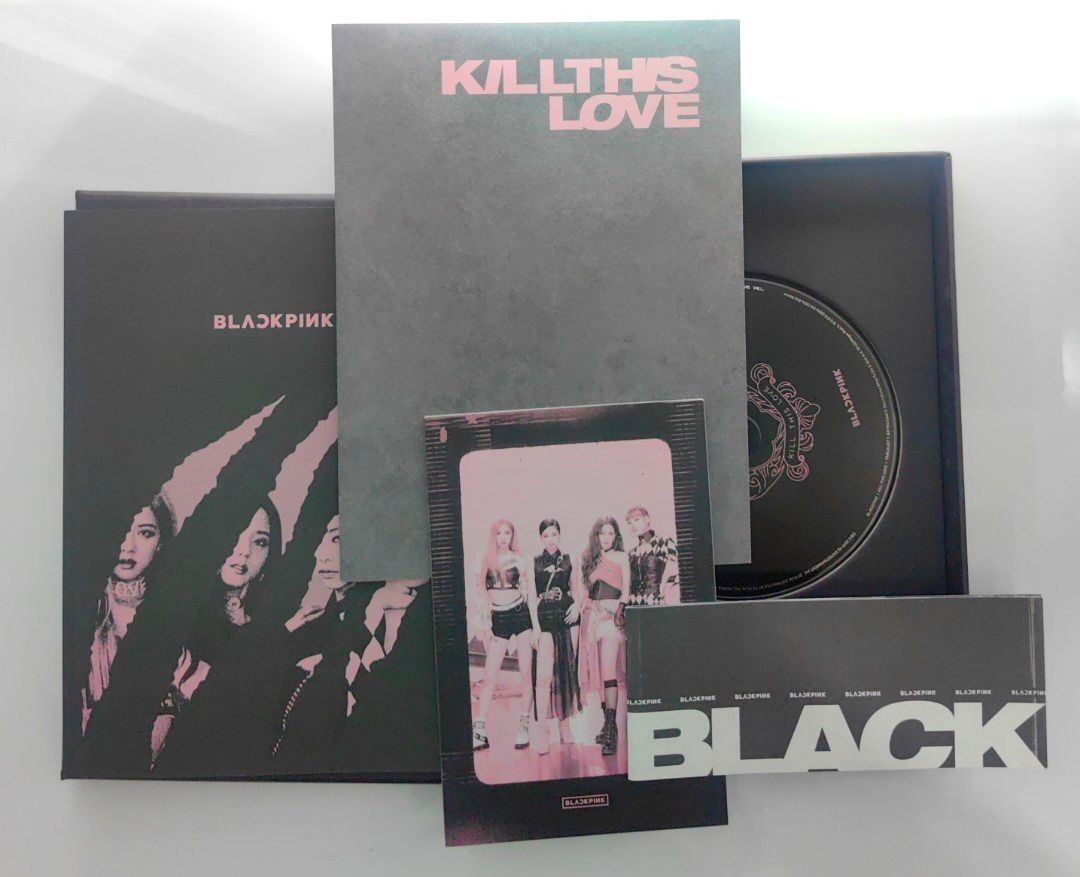 BLACKPINK KILL THIS LOVE ALBUM (Category: CDs & DVDs) located in Quezon City. Submitted by declutteritemsxx (Listing ID 1298783539, Image 2). Description: BLACKPINK KILL THIS LOVE ALBUM BLACK RFS- Decluterring Nakatago lang Complete except photocard and sticker.