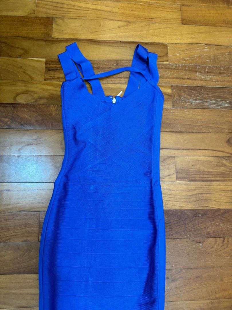 Guess blue bandage dress top
