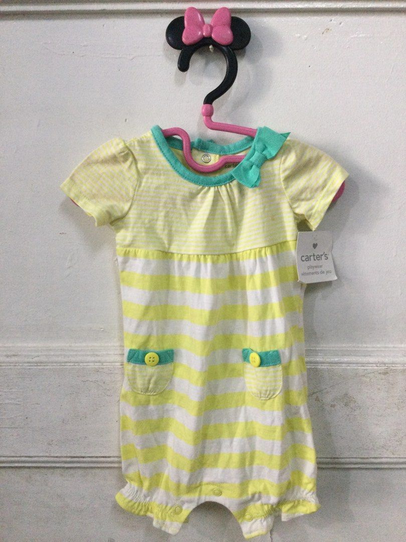 Carter's yellow romper hot sale