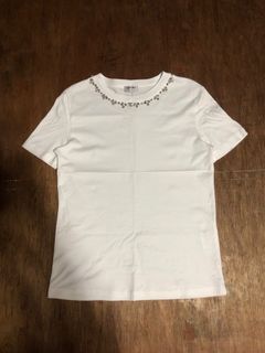 CHANEL CRYSTAL WHITE TEE