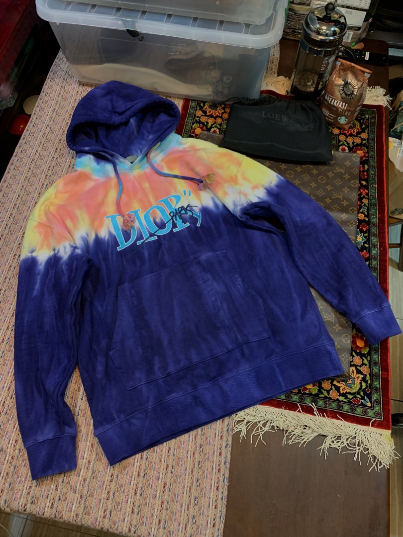 Dior tie dye hoodie outlet