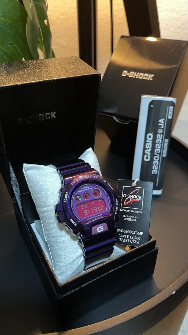 CASIO　G-SHOCK　DW-6900CC クレイジーカラーズ　パープル CASIO G-SHOCK DW-6900CC Purple Crazy Colors Watch Used | eBay