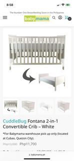 CuddleBug Fontana 2-in-1 Convertible Crib – White
