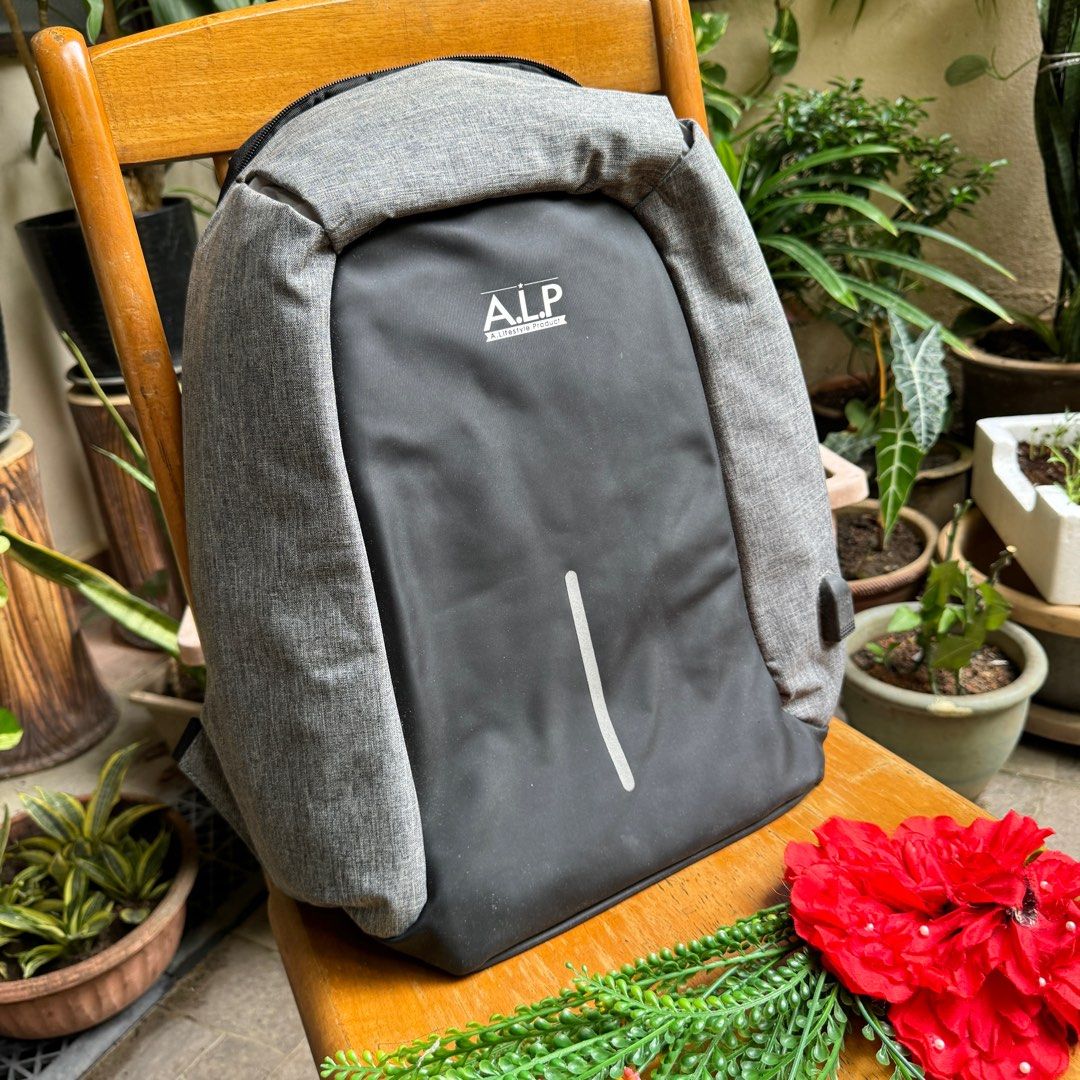 Defect ALP anti theft laptop bag_ Grey back pack, Computers & Tech ...