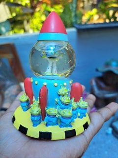 Disney Pixar toy story buzz lightyear greenman alien figure mini snow globe