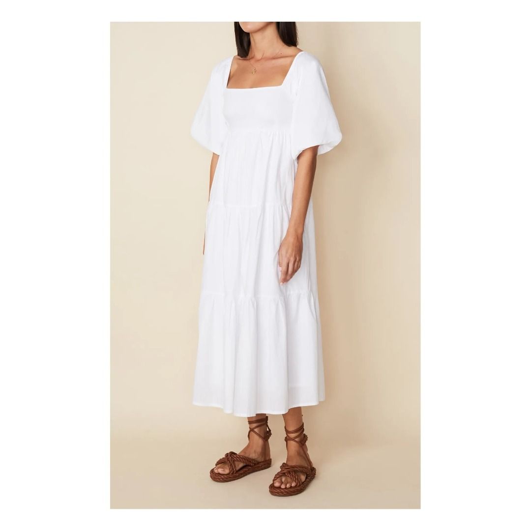 faithfull the brand kiona midi dress Faithfull The Brand Women's Kiona Midi Dress - White