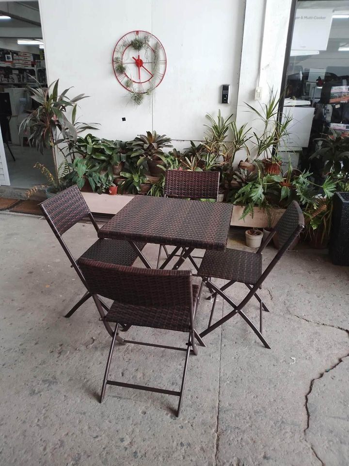 FLASH SALE!! 4 Seater Wicker Coffee Table Set (Category: Tables & Sets) located in Muntinlupa City. Submitted by aussie.surplustore (Listing ID 1298686002, Image 1). Description: 4 Seater Wicker Coffee Table Set NOW: 6,900 BeforeP12,500 Limited stocks only Surplus from Australia SHIP via lalamove PICK UP We are available online and thru our physical store located at: 👉RMT Muntinlupa For more info direct message or call me: ➡️Salestaff: Janine ➡️