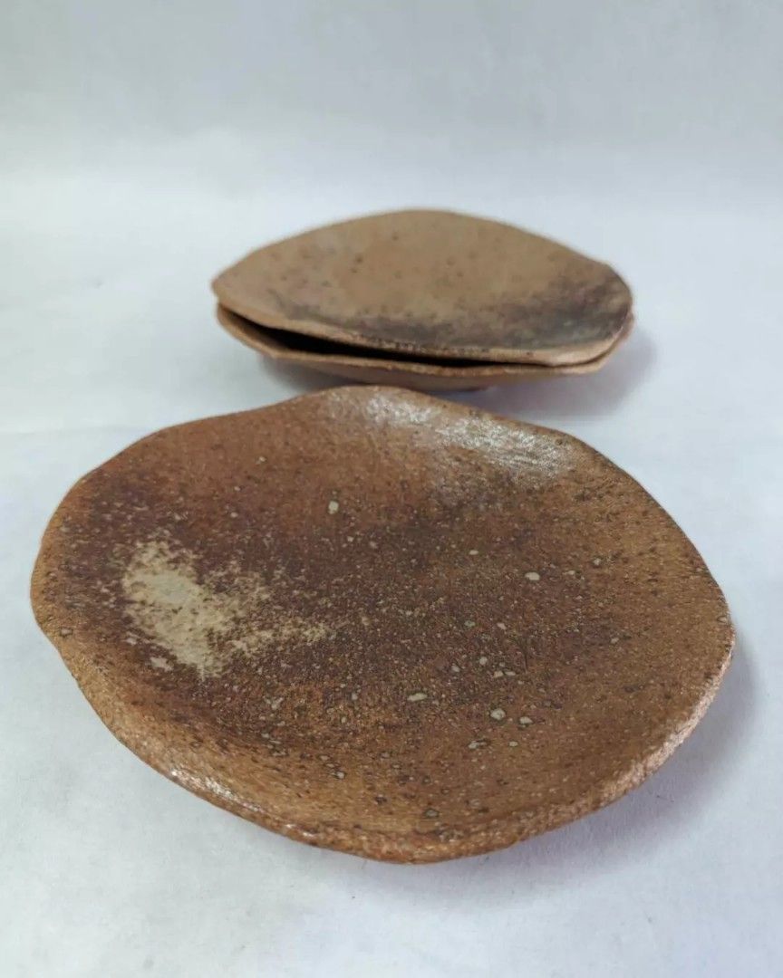 Footed Stoneware Shallow Plates (Category: Dinnerware & Cutlery) located in Davao. Submitted by eclectic1925 (Listing ID 1298638715, Image 1). Description: Php275 each with Potter's Mark 2 available Footed Stoneware Shallow Plates First to pay.