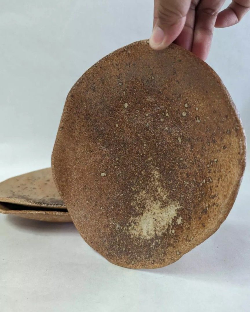 Footed Stoneware Shallow Plates (Category: Dinnerware & Cutlery) located in Davao. Submitted by eclectic1925 (Listing ID 1298638715, Image 2). Description: Php275 each with Potter's Mark 2 available Footed Stoneware Shallow Plates First to pay.