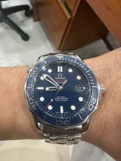 FS/FT/Layaway Payment Option:  Omega Seamaster Co Axial Blue  unit, extra links and presentation box