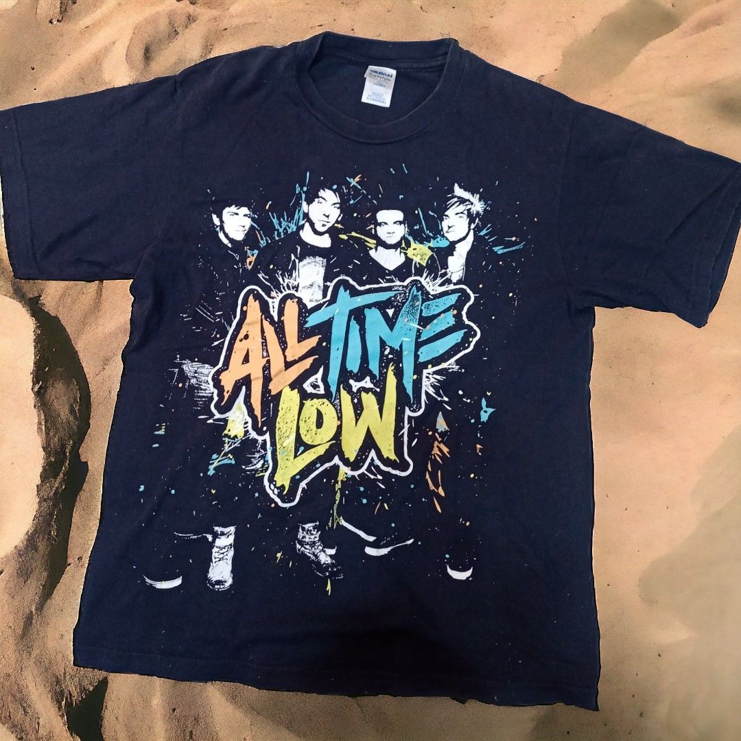 Gildan Shirt "All Time Low" (Category: Tshirts & Polo Shirts ) located in Manila. Submitted by sidehustleshop (Listing ID 1298643941, Image 1). Description: Well Used Item Color rate: 6 to 7 Fit to Xtra Small to Small body frame.