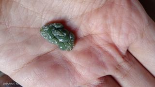 Green jade piyao charm
