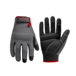 HANDLANDY Men's Work Gloves Touch Screen Mechanical Gloves Flexible Breathable Fit Padded Knuckles