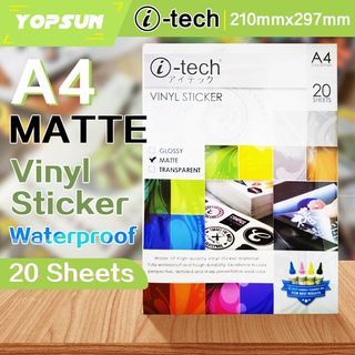 I tech Matte Vinyl Sticker 20 sheets