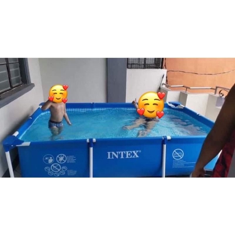 INTEX RECTANGULAR FRAME POOL, Furniture & Home Living, Outdoor ...