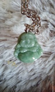 Jade laughing buddha pendant