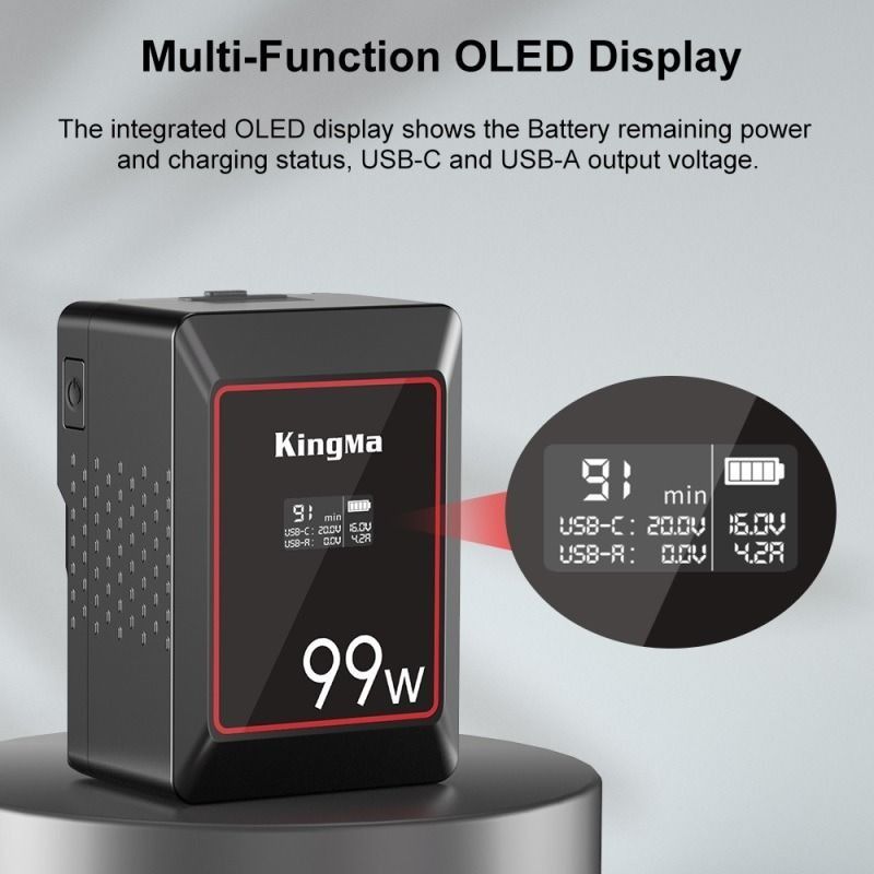KingMa MINI V-Mount Battery (KM-VK99) - For Cameras and LED Light Panel62863066988673113