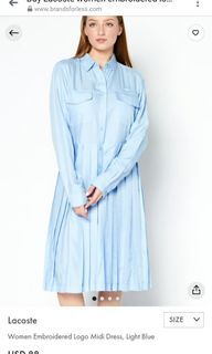 Lacoste women's dress long sleeve buttons down