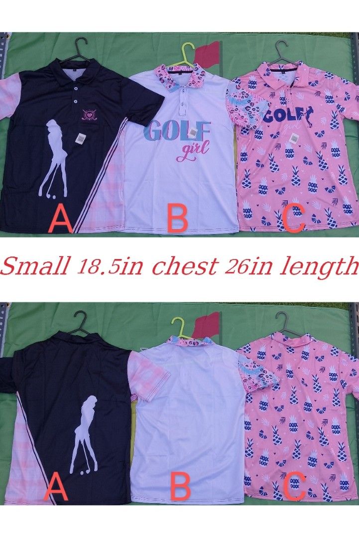 Ladies Golf shirt (Category: Activewear) located in Caloocan City. Submitted by lblm1 (Listing ID 1298645164, Image 1). Description: Ladies Golf just wanna have Fun!!! 600 pesos for each design, get 4 for 2000 pesos..