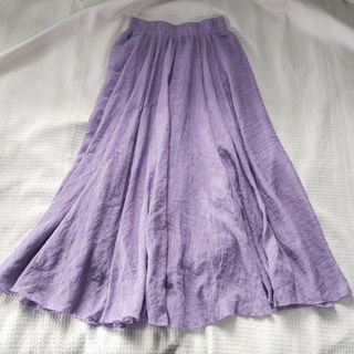 lavender soft linen maxi skirt