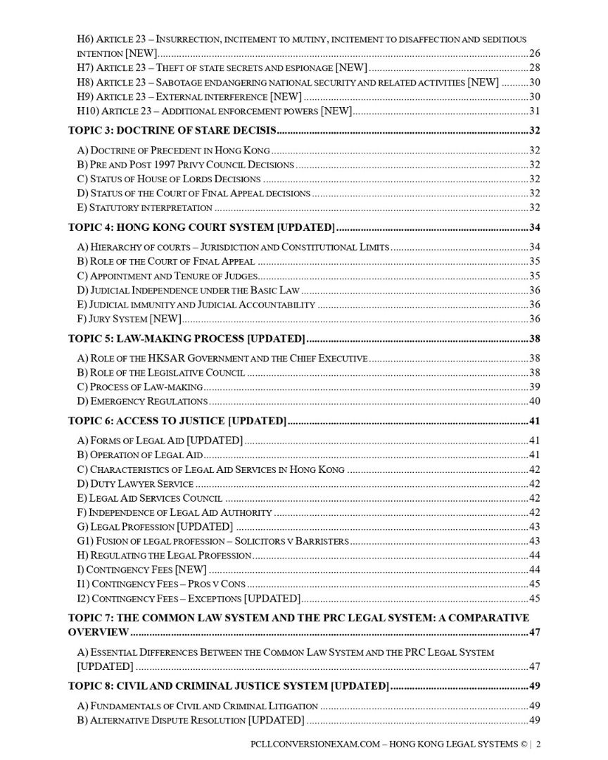 LEGAL SYSTEMS PCLL CONVERSION EXAM JUNE 2024 NOTES (PCLLCONVERSIONEXAM
