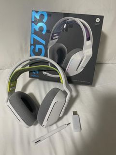 Logitech G733 White with green band