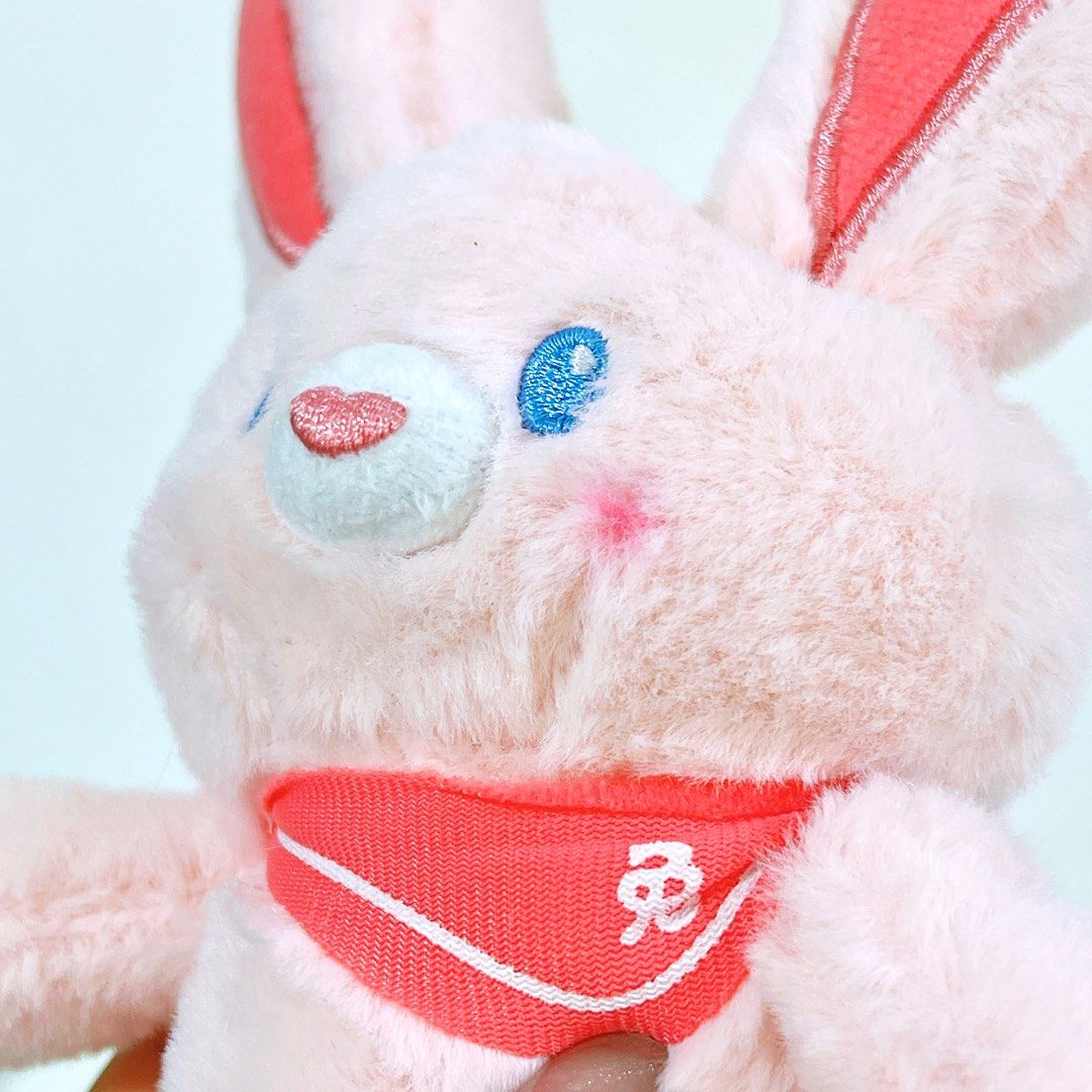 Long Leg Cutie Rabbit with 兔 Scarf - Heart Paws Keychain Bunny - Soft Toy  Plush Doll, Hobbies & Toys, Toys & Games on Carousell