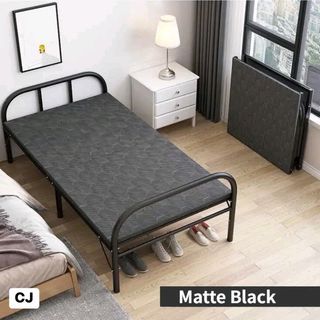 matte black single size folding bed