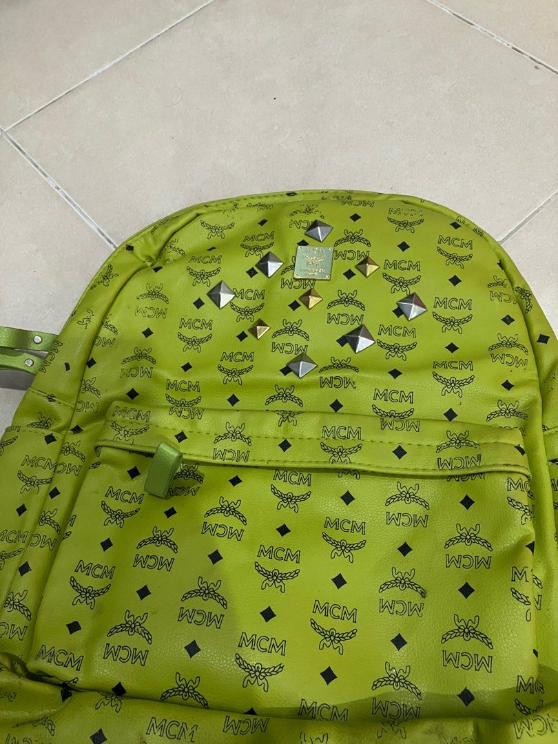 Lime green mcm bag shop