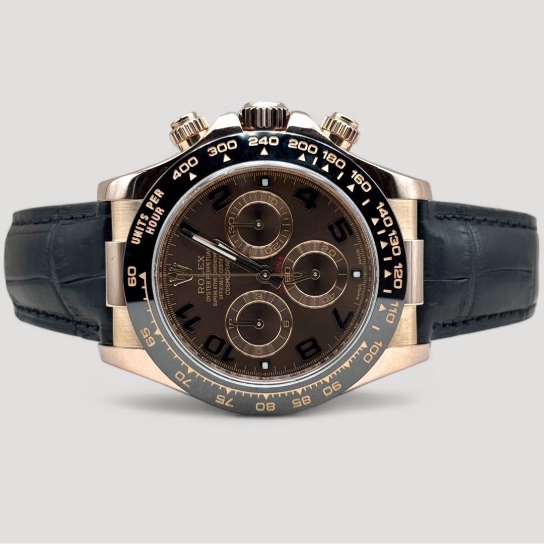 Mint 2015 Rolex Daytona Chocolate Arabic Rose Gold 40mm 116515LN 116515 Luxury Watches on Carousell