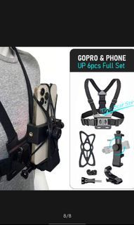 Mobile Body Phone Chest Strap Mount GoPro Chest Harness cp Holder for VLOG/POV Chest Mount for cellphone Cell Phone Chest Holder Mount for Recording Devce Video or Filming