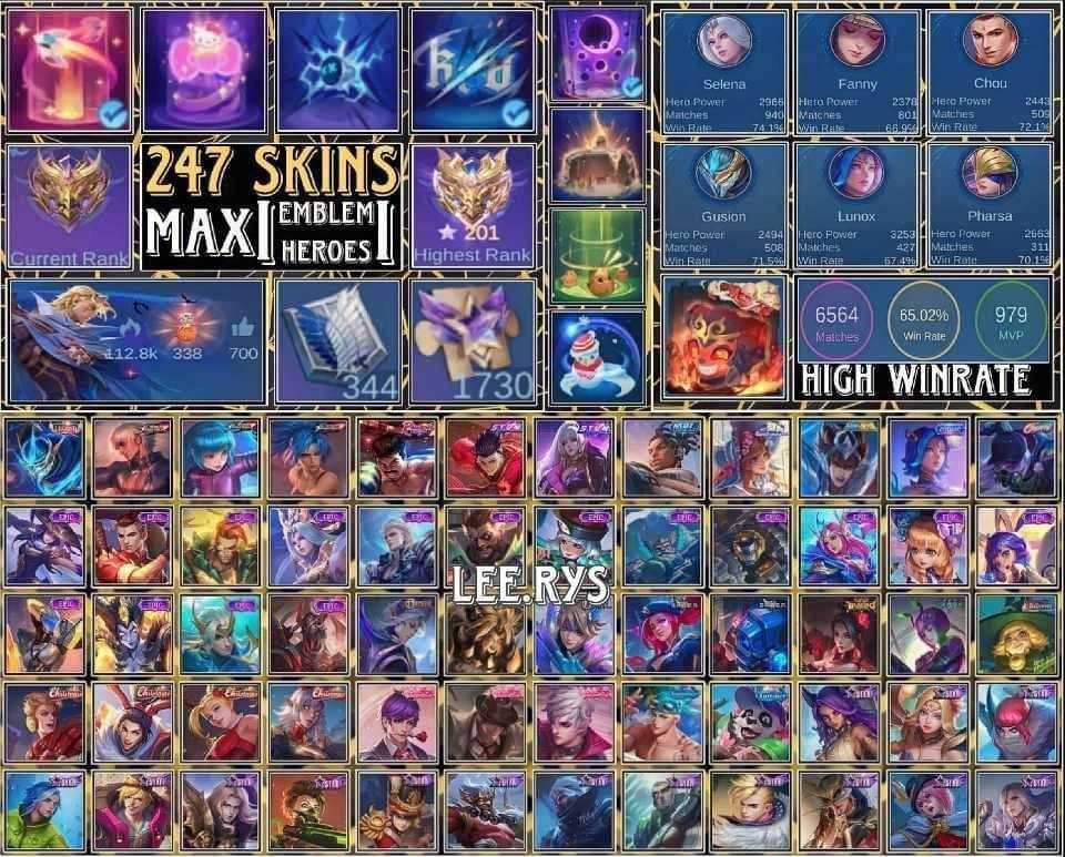Mobile legends premium acc (Category: In-Game Products) located in Taguig. Submitted by influenzas (Listing ID 1298685870, Image 2). Description: FS ML Premium Acc 2500 nalang RUSH SKYLARK FANNY STUN SELENA BADANG SEIYA GUSION LEGEND AND MORE Can do meetup taguig area Clean bind.