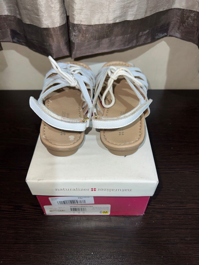 Naturalizer Whimsy White Lea Sandals Women s Fashion Footwear Flats Sandals on Carousell