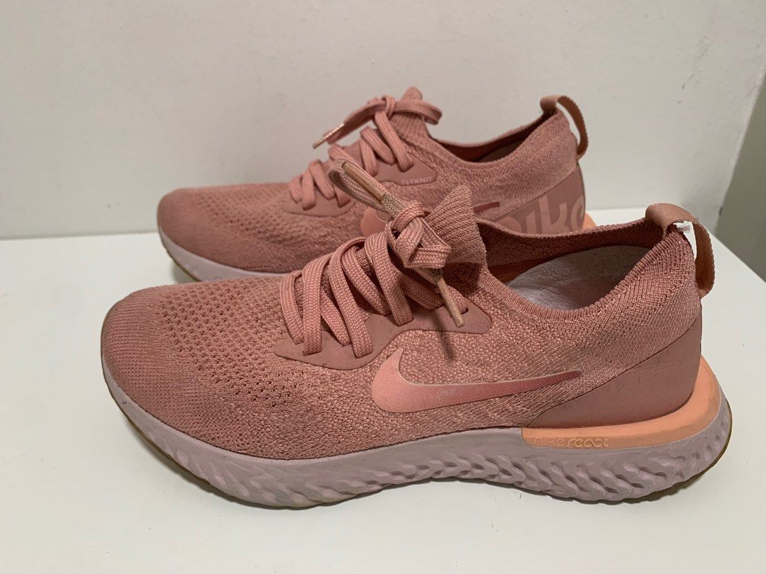 NEGOTIATE Nike Wmns Epic React Flyknit Rust Pink Women s Fashion Footwear Sneakers on Carousell