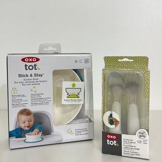 OXO Tot suction bowl / fork & spoon set