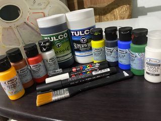 Preloved/Used Art Paint,Brush,Jeans Marker, Used Palette