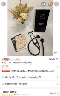 PRIMUS black stethoscope