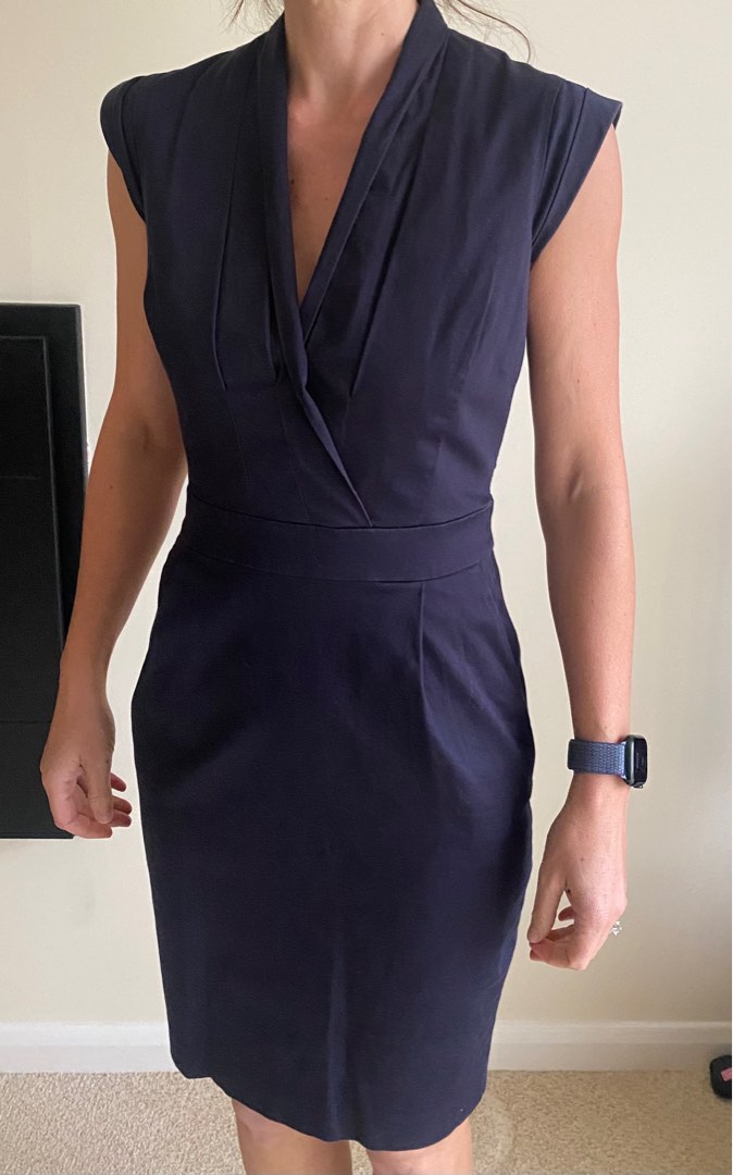 Reiss navy blue dress cheap
