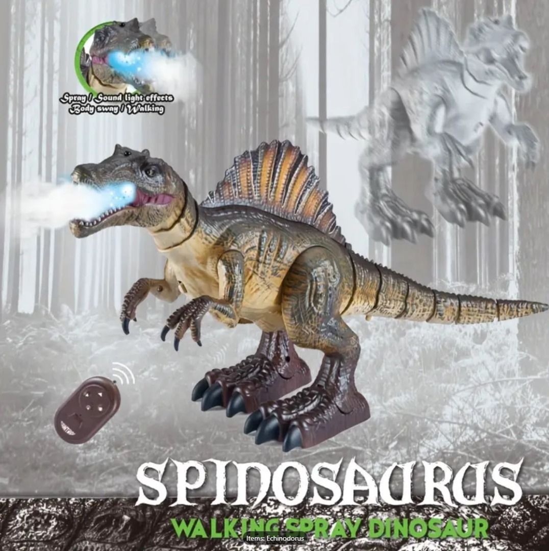 Remote Control Dinosaur Toys Gifts for Kids Electronic Realistic Spinosaurus RC Dinosaur Walking Robot Dino with Lights Hobbies Toys Toys Games on Carousell