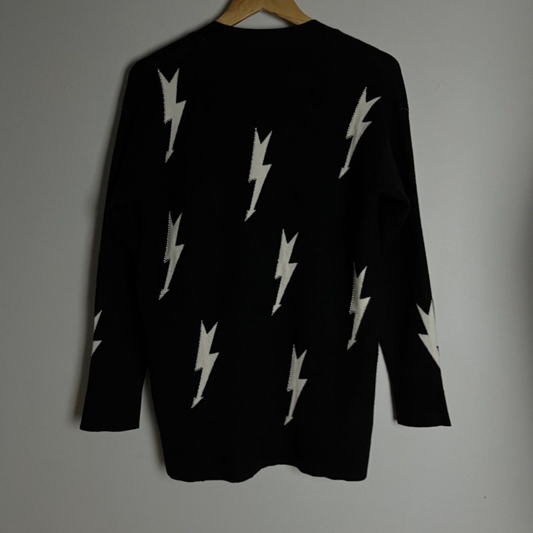 Sandro lightning bolt cardigan top